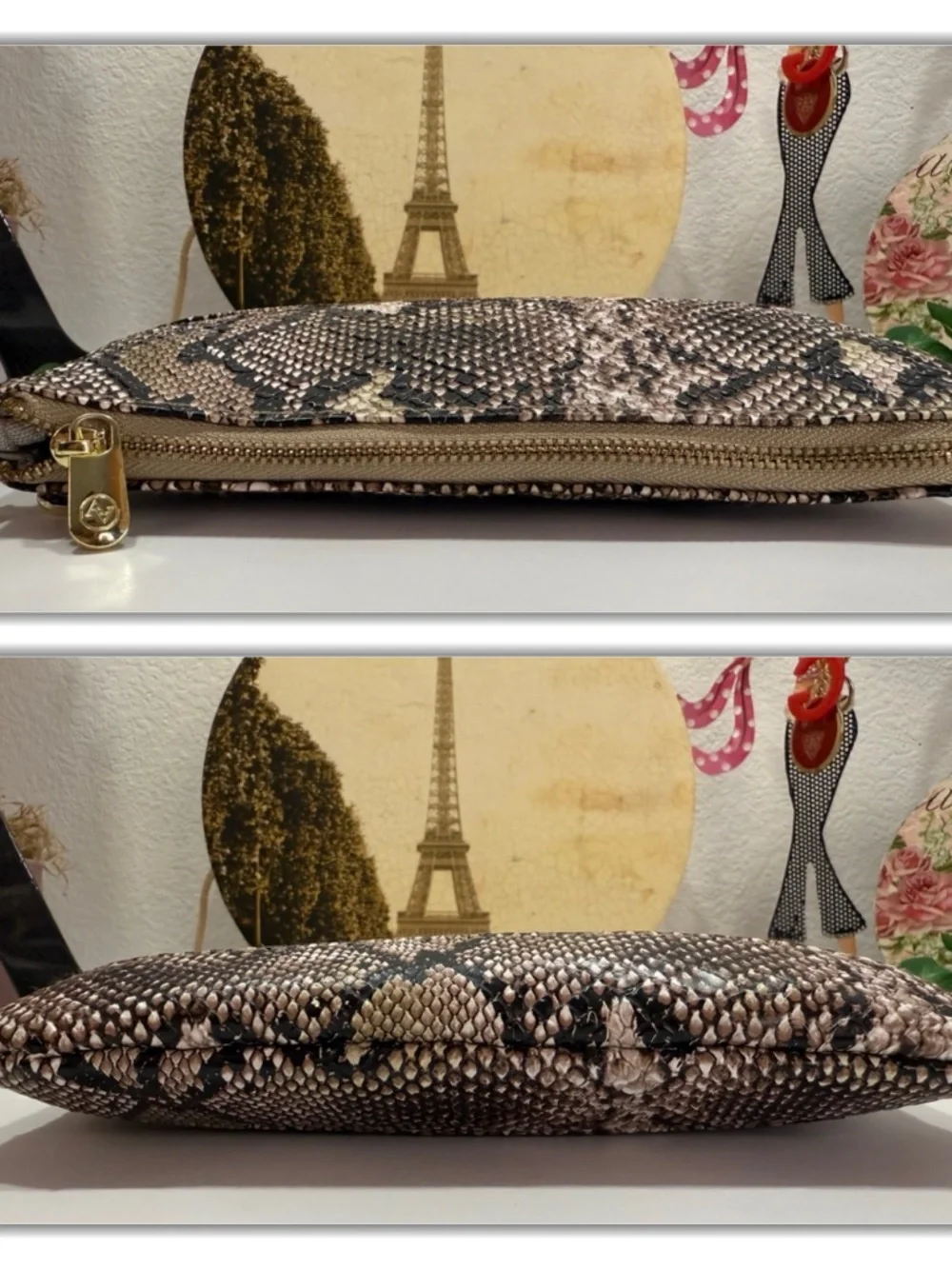 FIERCE ADRIENNE VITTADINI PYTHON WRISTLET/HANDBAG!